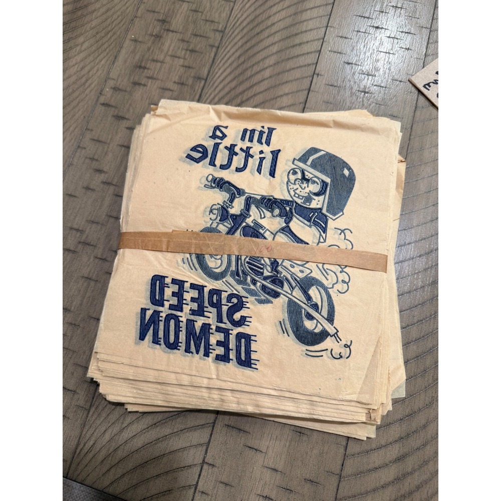 Vintage Speed Demon Motorcycle iron on heat transfer